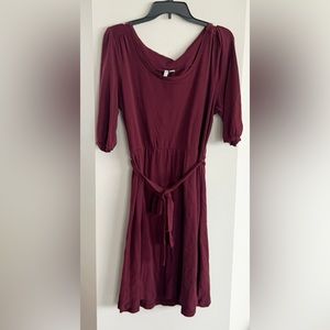 EUC Old Navy Casual Knit Burgundy Dress, Size XL